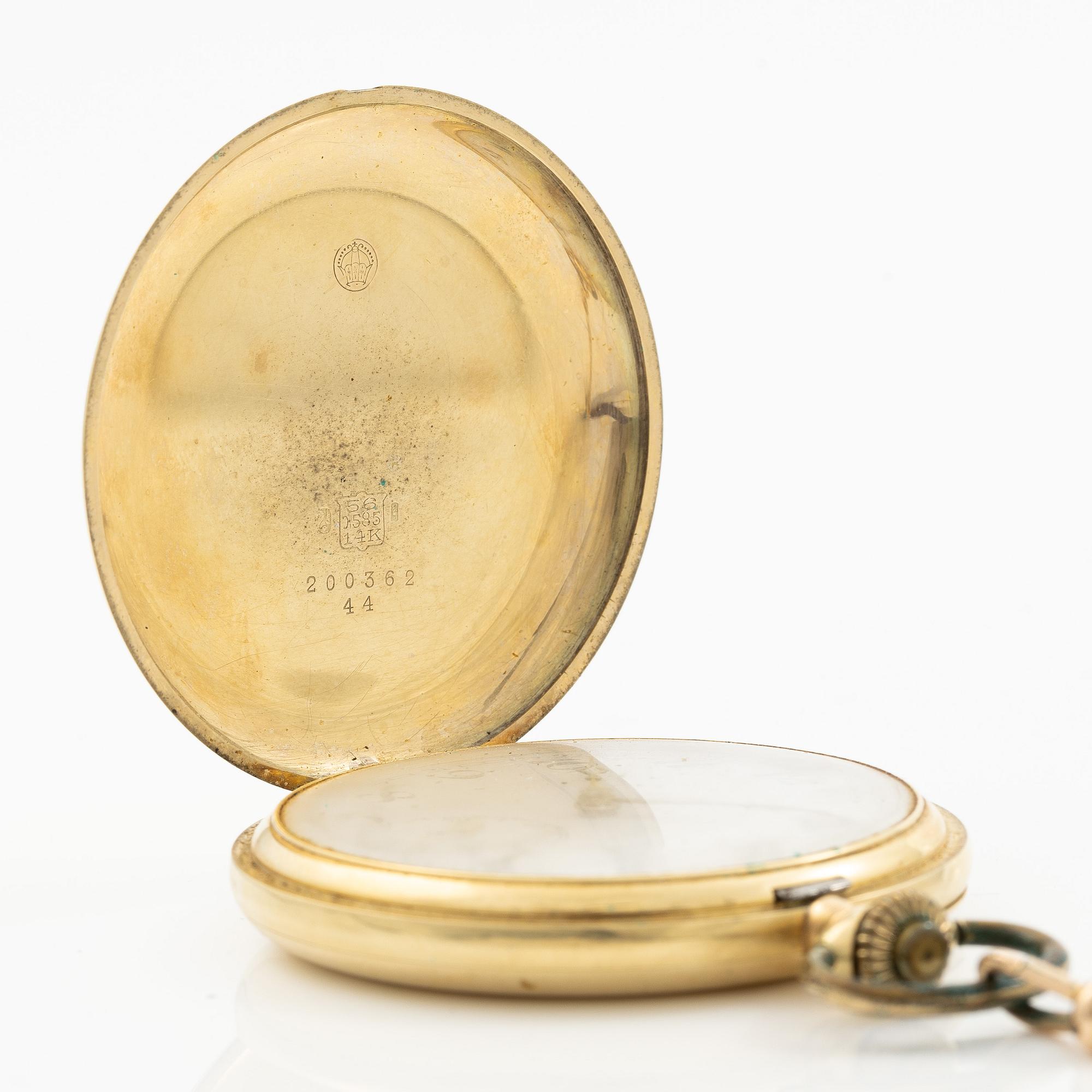 Pocket watch, hunter, 49 mm.