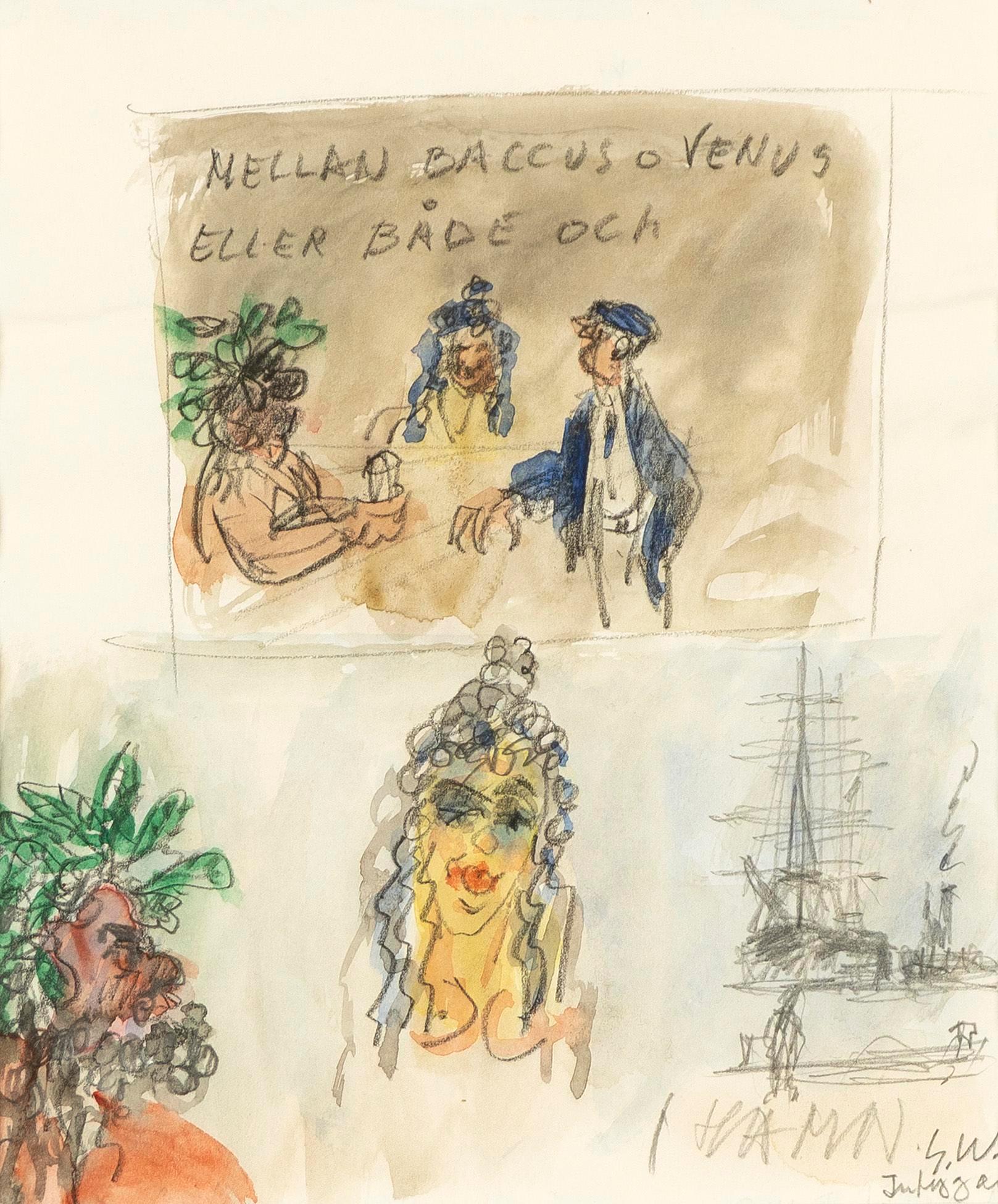 Gösta Werner, "Mellan Baccus o Venus eller både och".