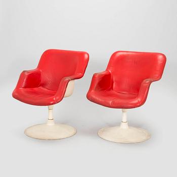 Yrjö Kukkapuro, nojatuoleja, pari, "Junior", Haimi, 1960-luku.