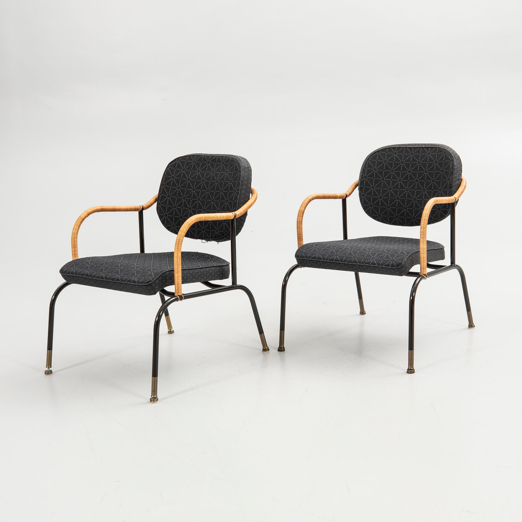 Mats Theselius, armchair, a pair, "Bamboo king", Källemo AB, Värnamo, 8/360 and 49/360.