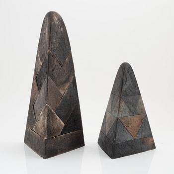 Anna Eilert, two earthenware sculptures, 1980's.