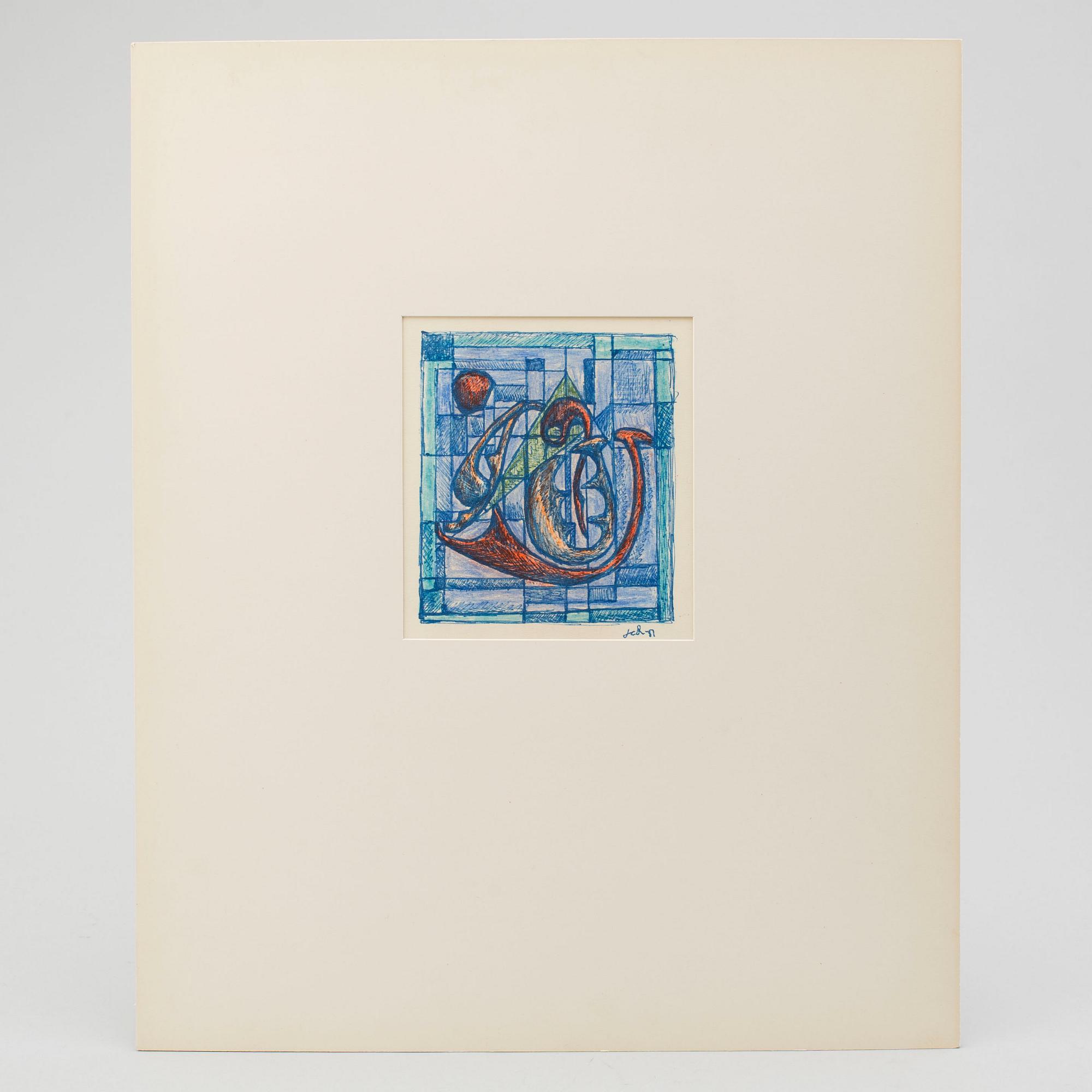 LARS ENGLUND, Chalk drawing, signed and dated -51.