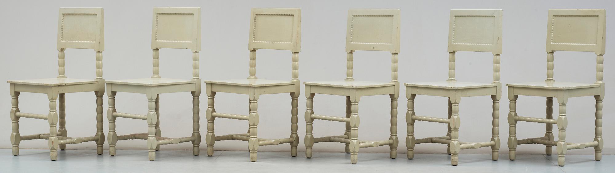 MATGRUPP, 6+1 delar, allmogestil, 1900-talets andra hälft.