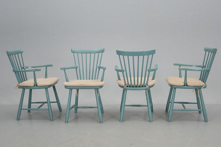 KARMSTOLAR, 4 st, "Lilla Åland", Carl Malmsten, 1900-talets andra hälft.