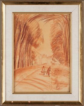 Isaac Grünewald · ISAAC GRÜNEWALD, krita på papper, sign.