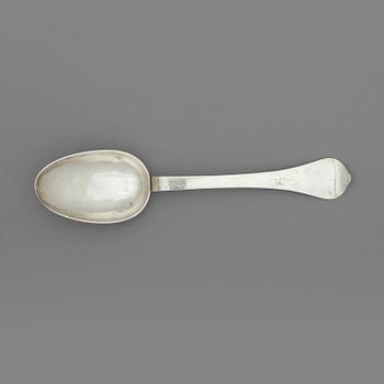 A Swedish 18th century silver spoon, Ferdinand Sehl, Stockholm 1711.