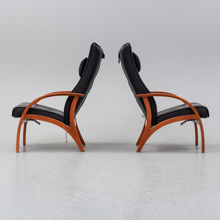 A pair of 'Delta Adventure' leather eay chairs, Brunstad AS, Norway.