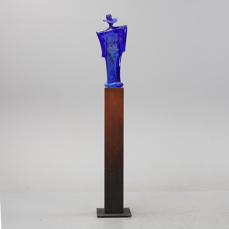 Kjell Engman, skulptur, unik, signerad. Kosta Boda.