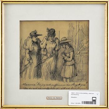 Fritz von Dardel · FRITZ VON DARDEL, tillskriven, tuschteckning.