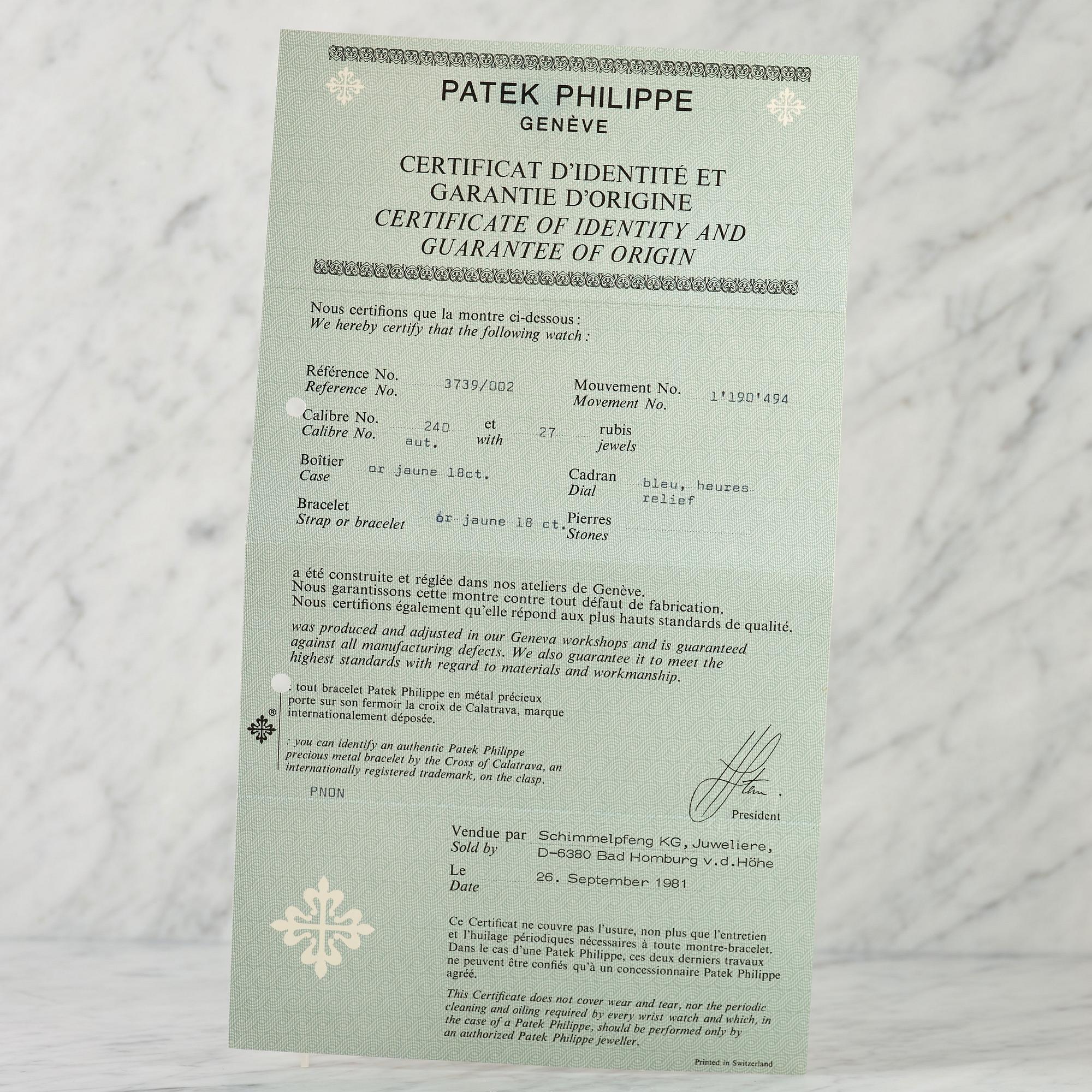 PATEK PHILIPPE, Genève, Golden Ellipse, "Cushion shaped", armbandsur 36,5 x 34,5 mm,