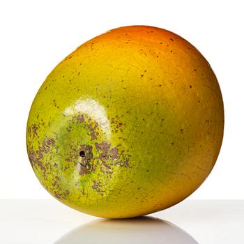 Hans Hedberg, a faience sculpture of an apple, Biot, France.