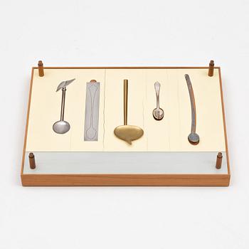 Lars Håkansson, Helena Sandström, Anne-Marie Bernhardt, Maki Okamoto and Helena Lindholm, box with five spoons.