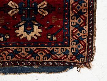 An Antique Saddlebag, so-called Heybe, Anatolia, c. 47 x 45 cm.