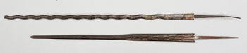 SVÄRDSKLINGOR, 2 st, 1700-1800-tal.