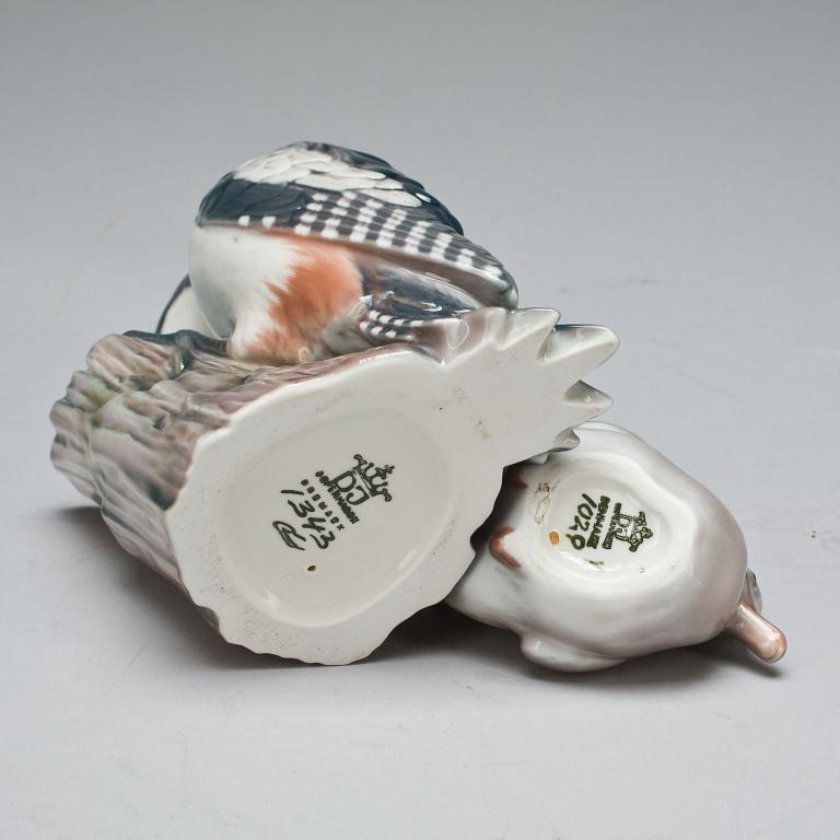 FIGURINER, 2 st, porslin, Dahl Jensen.
