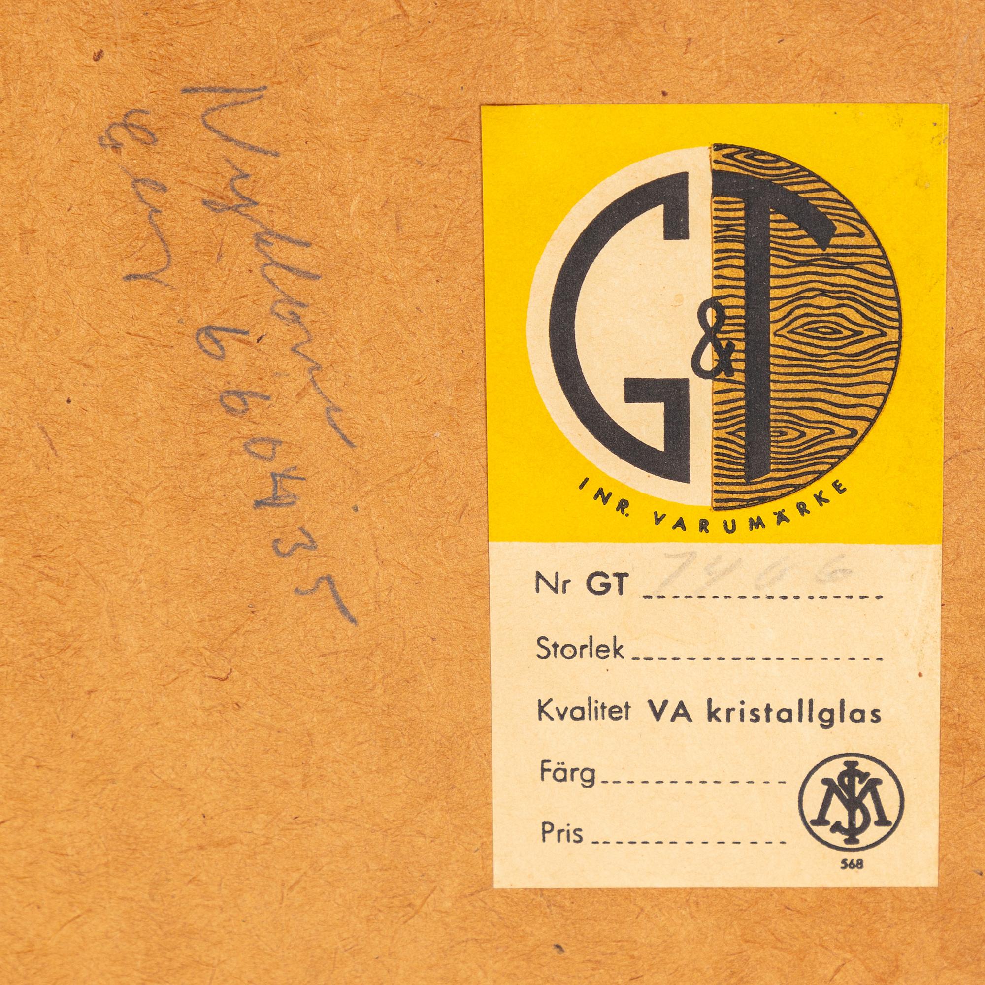 Spegel, Glas & Trä, Hovmantorp, 1960-tal.