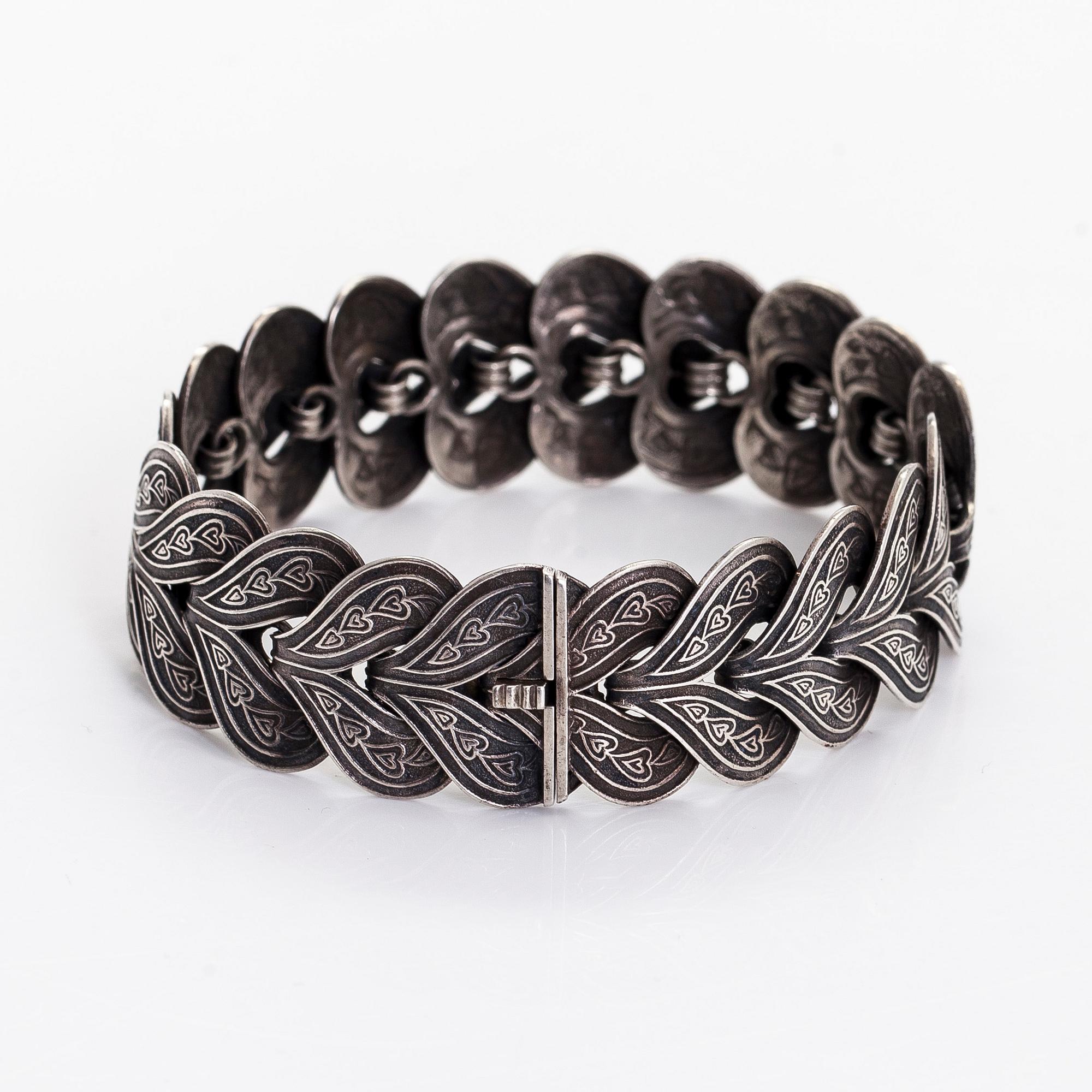 Bracelet, silver, A. Tillander, Helsinki 1940.