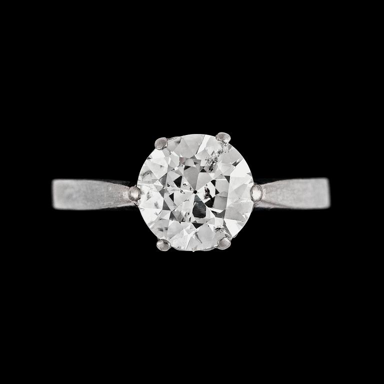 RING, gammalslipad diamant, 1.98 ct.