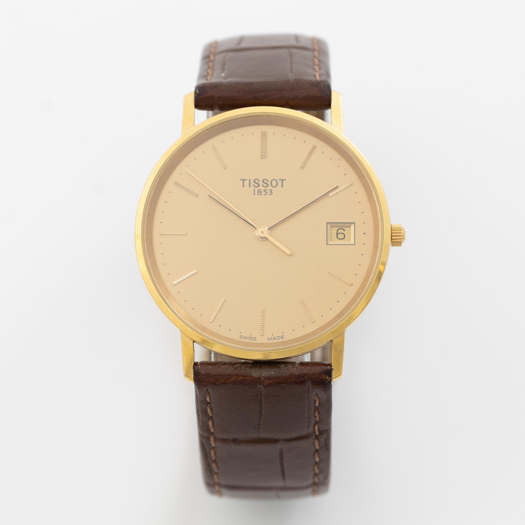 Tissot, wristwatch, 18K gold, 33 mm.