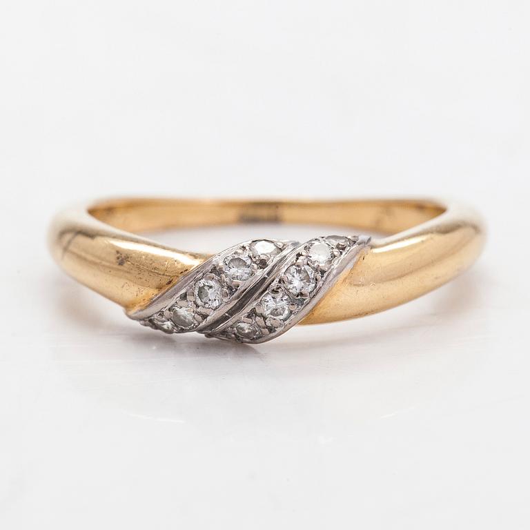 Cartier, ring, 18K guld med diamanter.