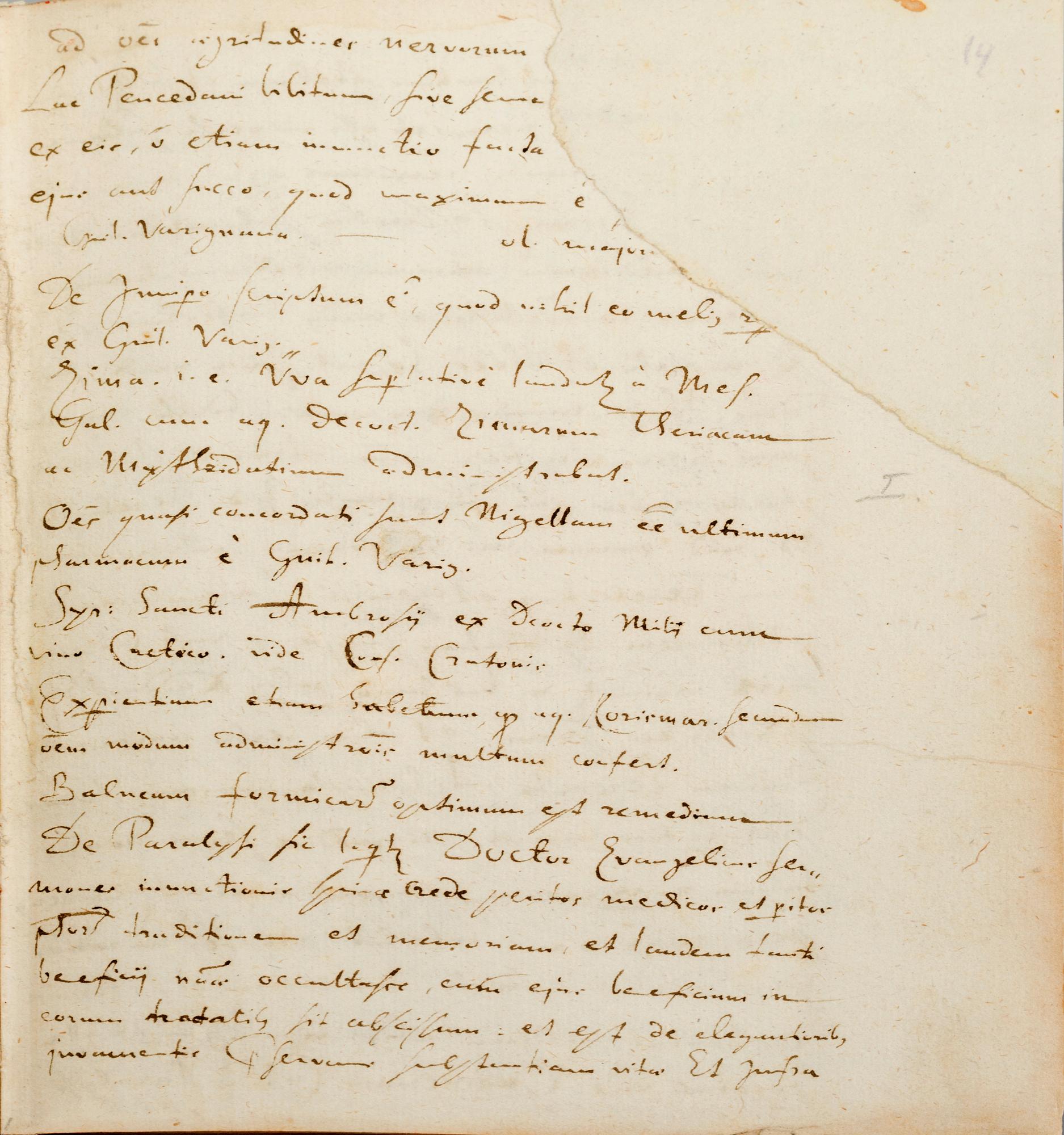 Manuscripts, from Queen Christina's 17th century library,  'Manuscript Medici I'.