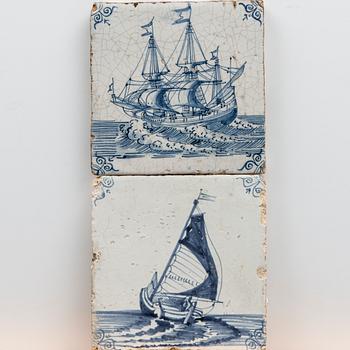 KAKEL, Delft, Holland 1600/1700-tal samt KAKEL, Delft, Holland 1800-tal.