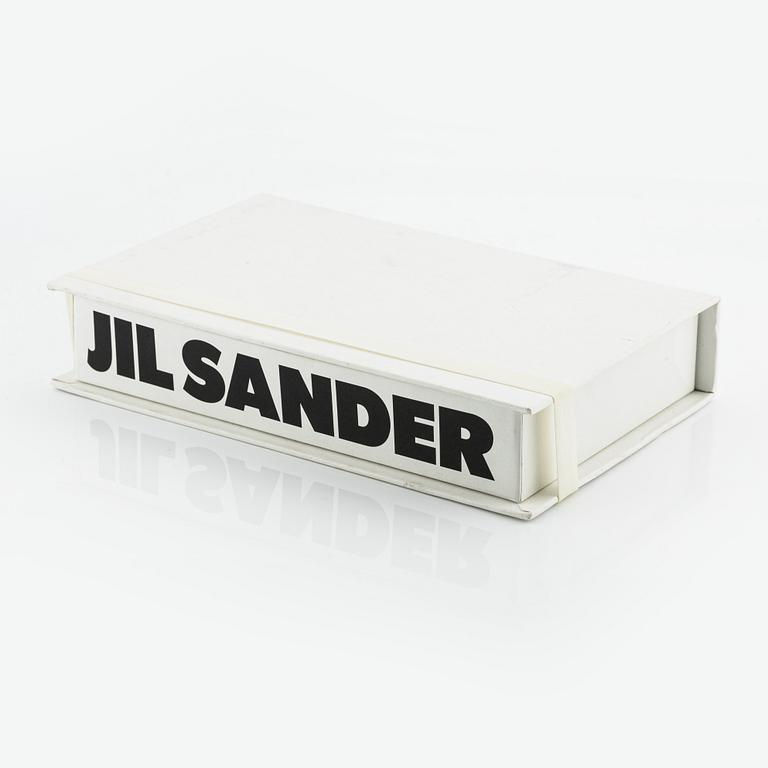 Jil Sander, collier och örhängen, guldfärgad metall.
