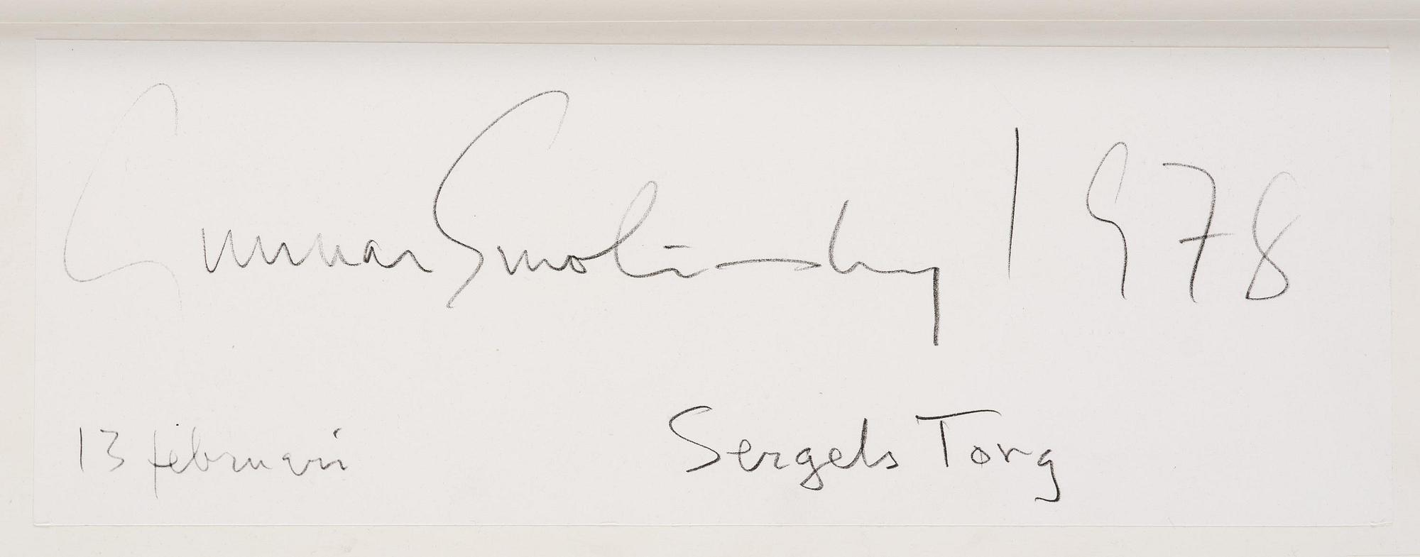 Gunnar Smoliansky, "Sergels torg, 13 February 1978".