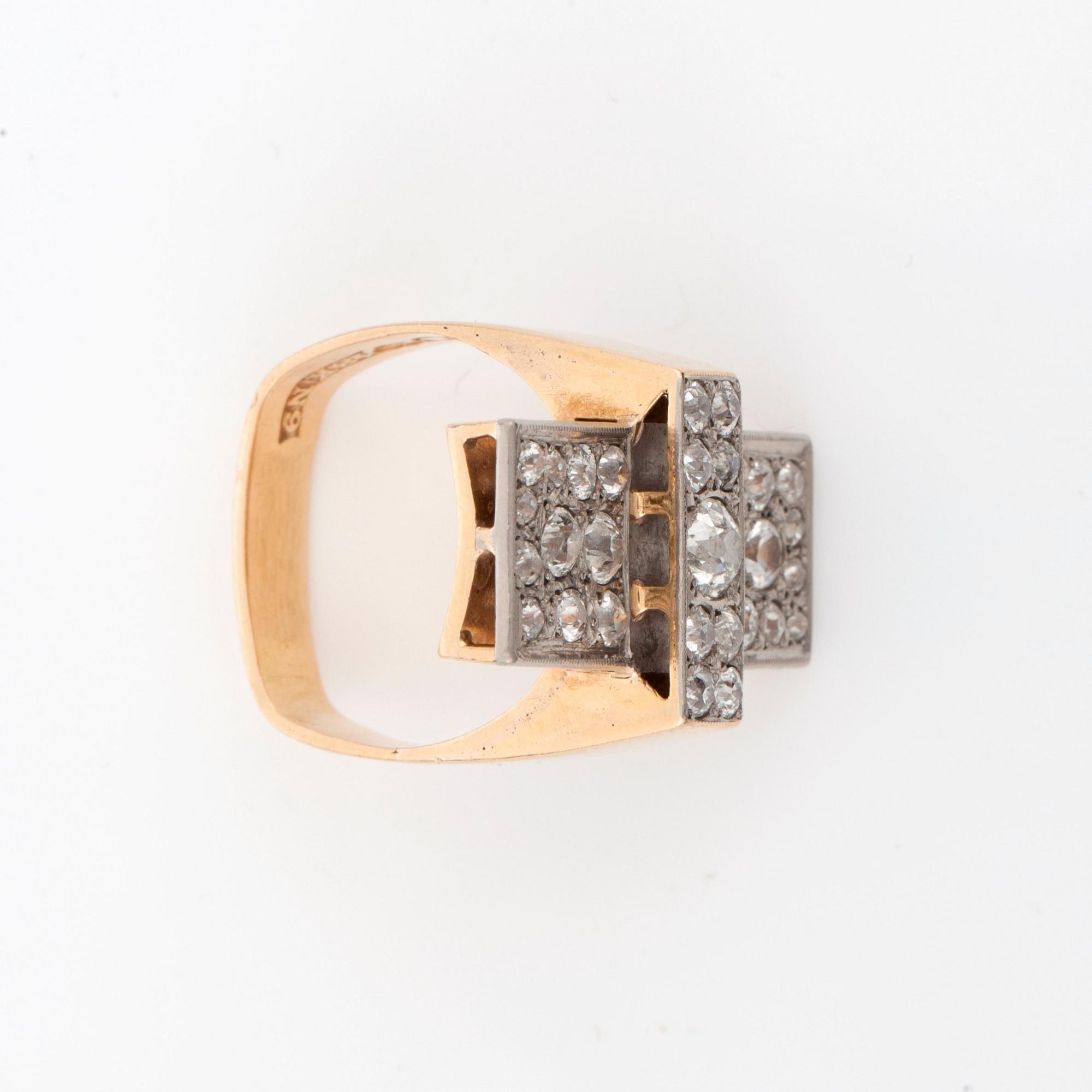 RING med gammalslipade diamanter totalt ca 2.00 ct.