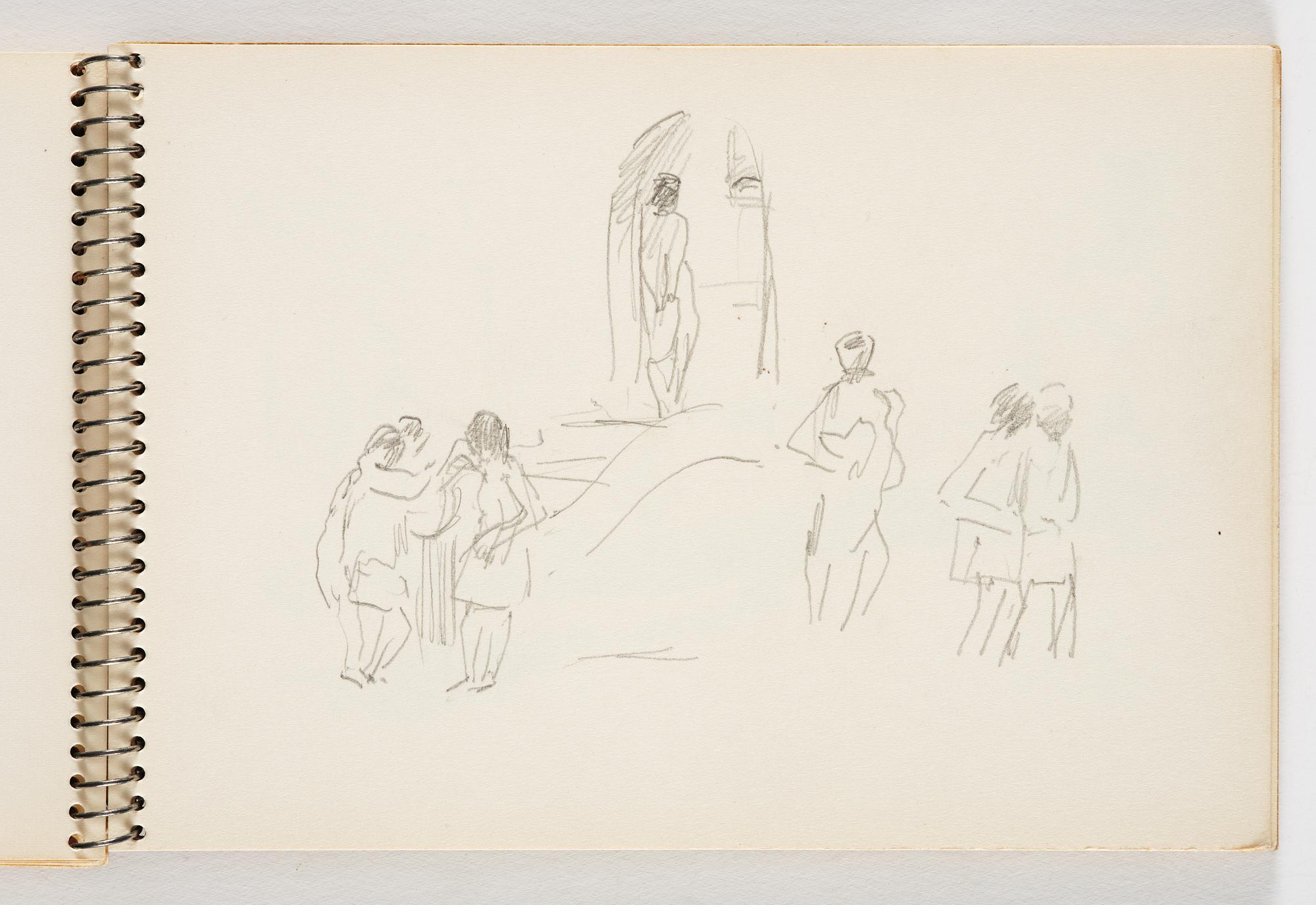 Lotte Laserstein, 4 skissböcker med blyertsteckningar.