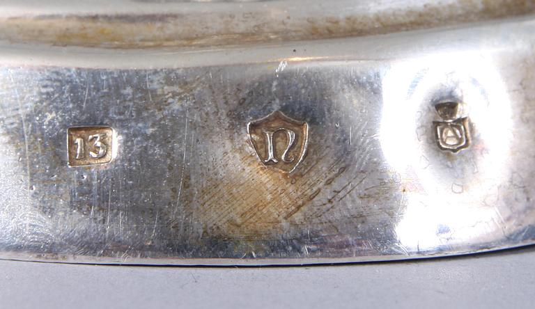 LJUSSTAKE, silver, rokokostil, 1800-tal.