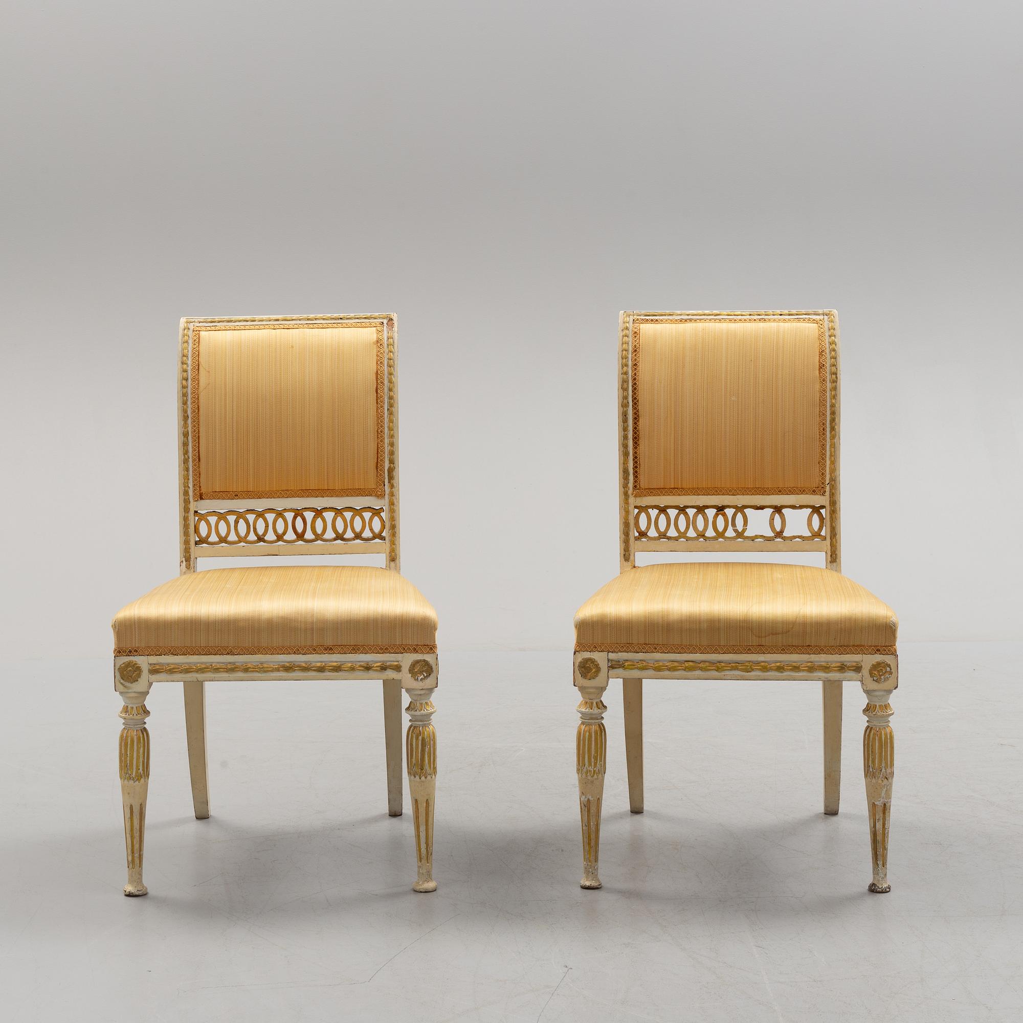 STOLAR, ett par, sengustavianska.