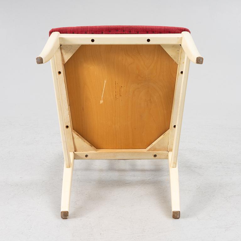 Carl Malmsten, a dining table with six chairs, end of the 20th century.