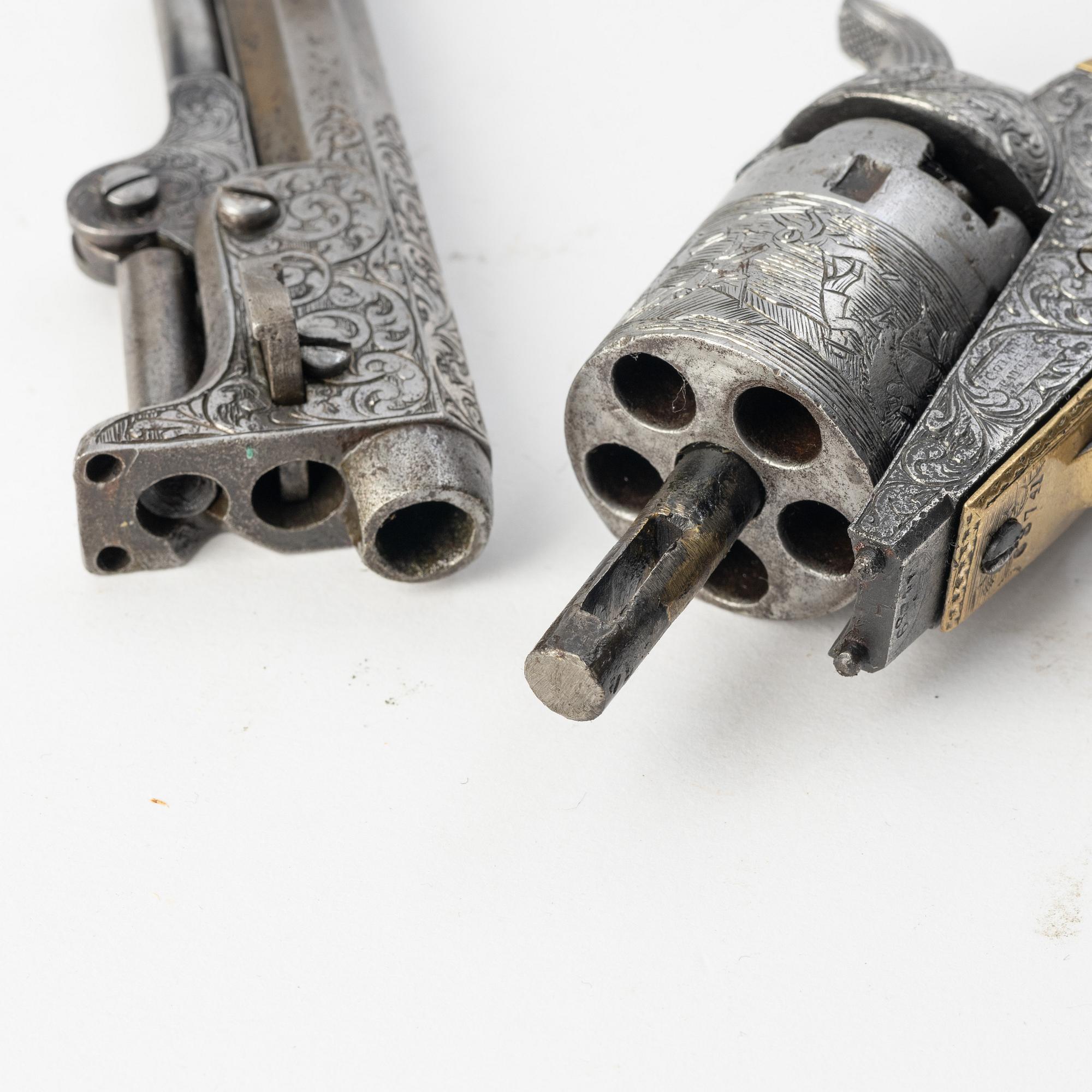 A Colt 1849 pocket percussion revolver, no 68741 for 1853.
