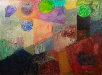 Marina Zitting, olja på duk, a tergo signerad och daterad 1992.