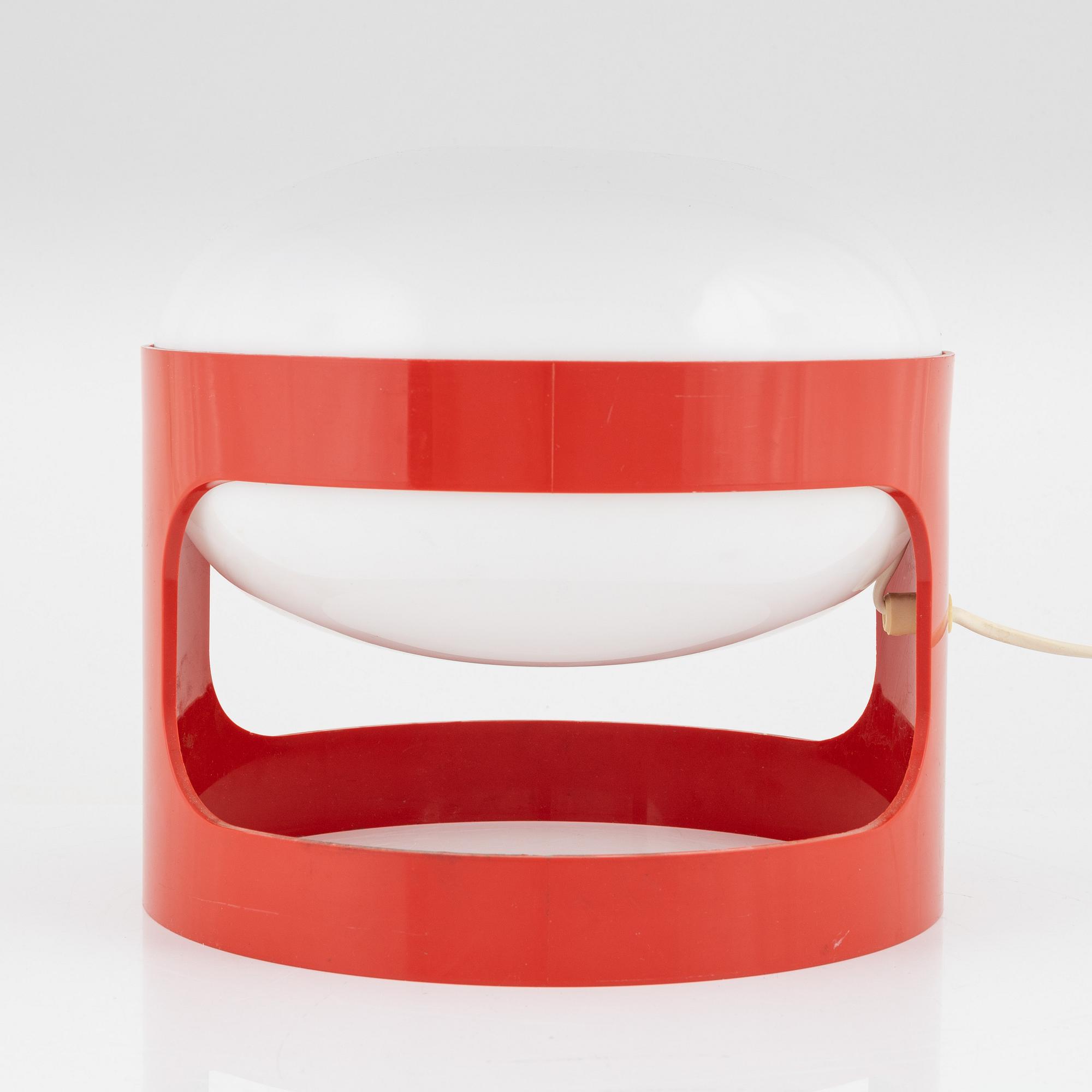 Joe Colombo, bordslampa, "Sinjet", plast, Husqvarna, 1900-talets andra hälft.