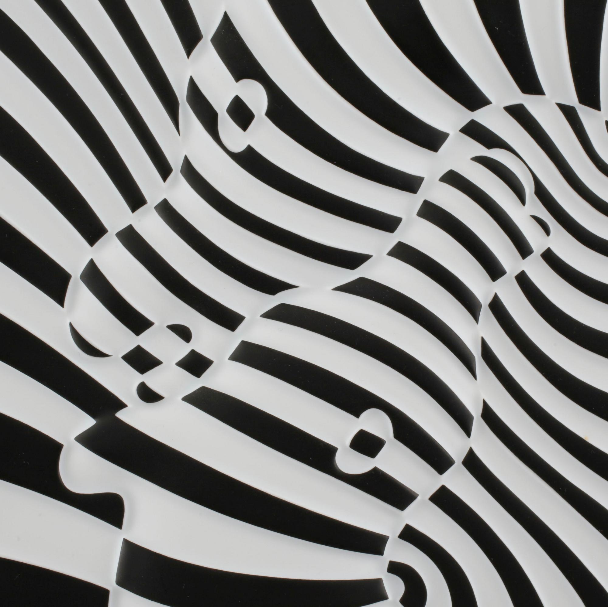 VICTOR VASARELY, väggrelieff, porslin, Rosenthal, signerad och numrerad 394/3000.