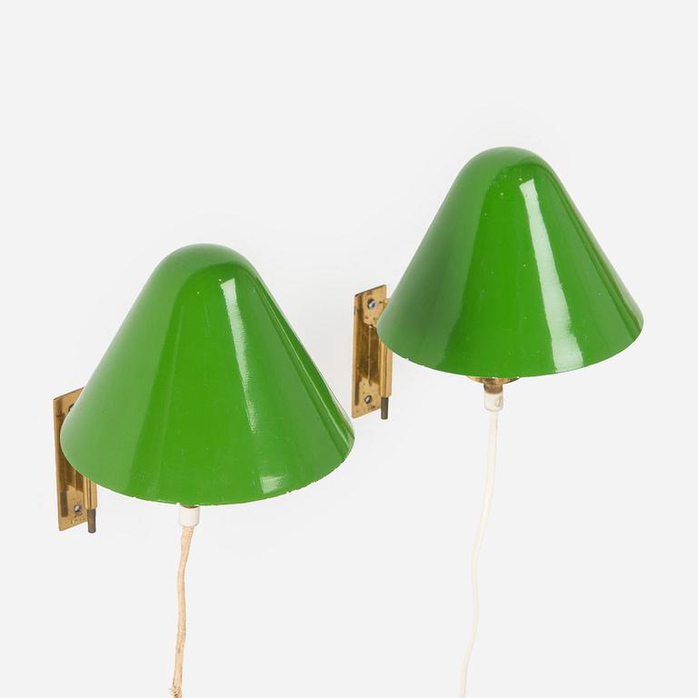 Paavo Tynell, a pair of '7284' wall lights for Taito, 1930s/1940s.