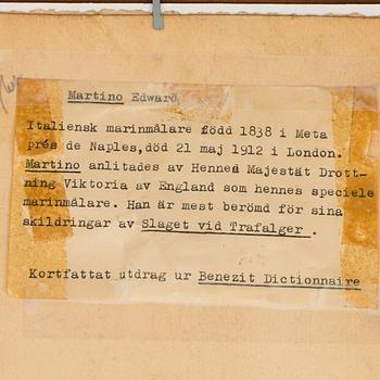 EDOARDO FEDERICO DE MARTINO, water color, askrive, not signed,