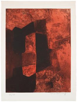 627. Serge Poliakoff, "Composition brune et rouge".