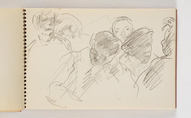 Lotte Laserstein, 10 små skissblock med teckningar.