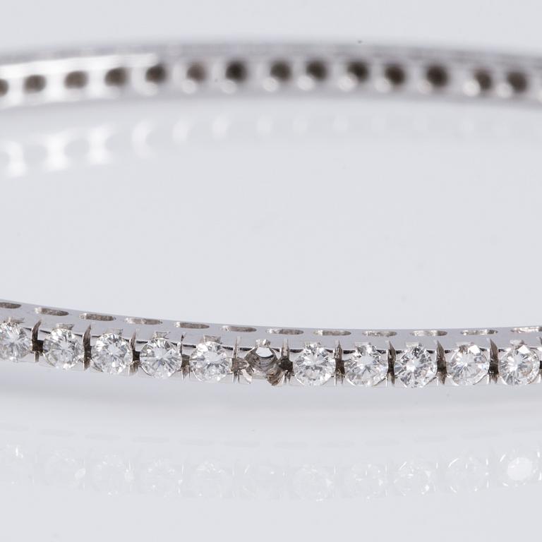 A ca 1.10 cts brilliant-cut diamond bracelet. Recarlo, Italy.