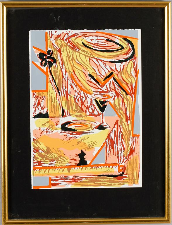 OLLE KÅKS, färglitografi, signerad och numrerad EA 17/25.