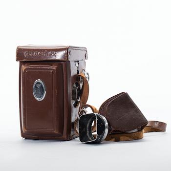 KAMERA med VÄSKA, Rolleiflex. Franke & Heidecke, Braunschweig, Tyskland,