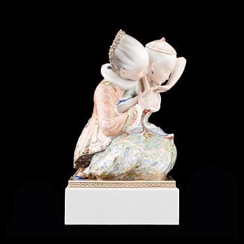 FIGURIN, porslin, Gerhard Henning, Royal Copenhagen, 1908-1925. 1900-talet första hälft.