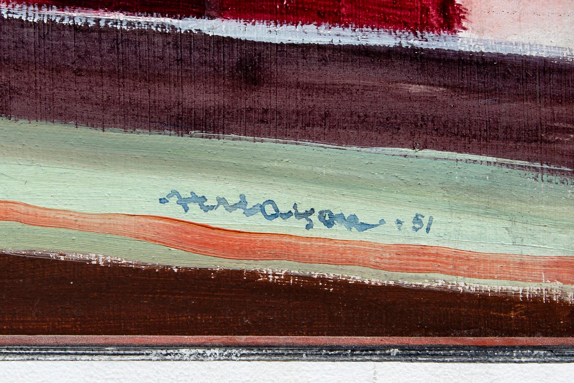 Axel Olson, a signed and dated oil on board.
