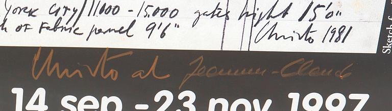 Christo & Jeanne-Claude , Christo & Jeanne-Claude, poster signed.