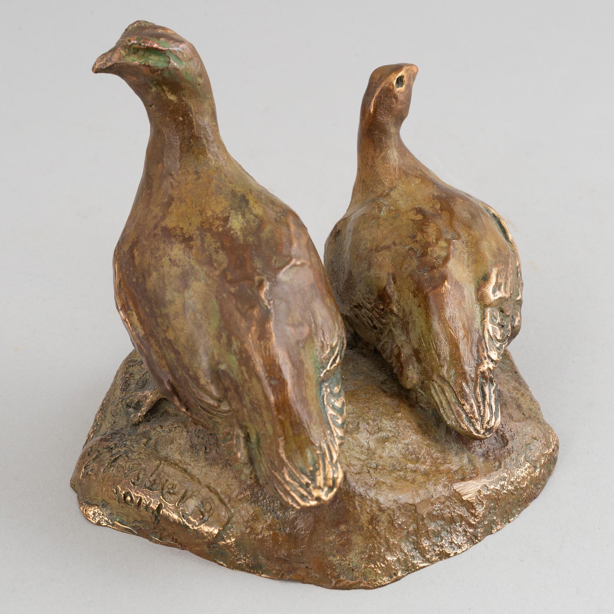 Torbjörn Forsberg, sculpture. Signed and dated. Bronze, height 13 cm, length 16 cm.