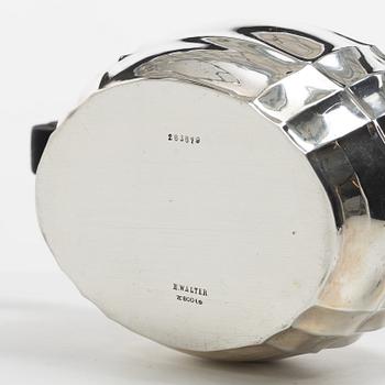 Coffee service, 5 pieces, silver, Hermann Walter, Germany, first half of the 20th century.