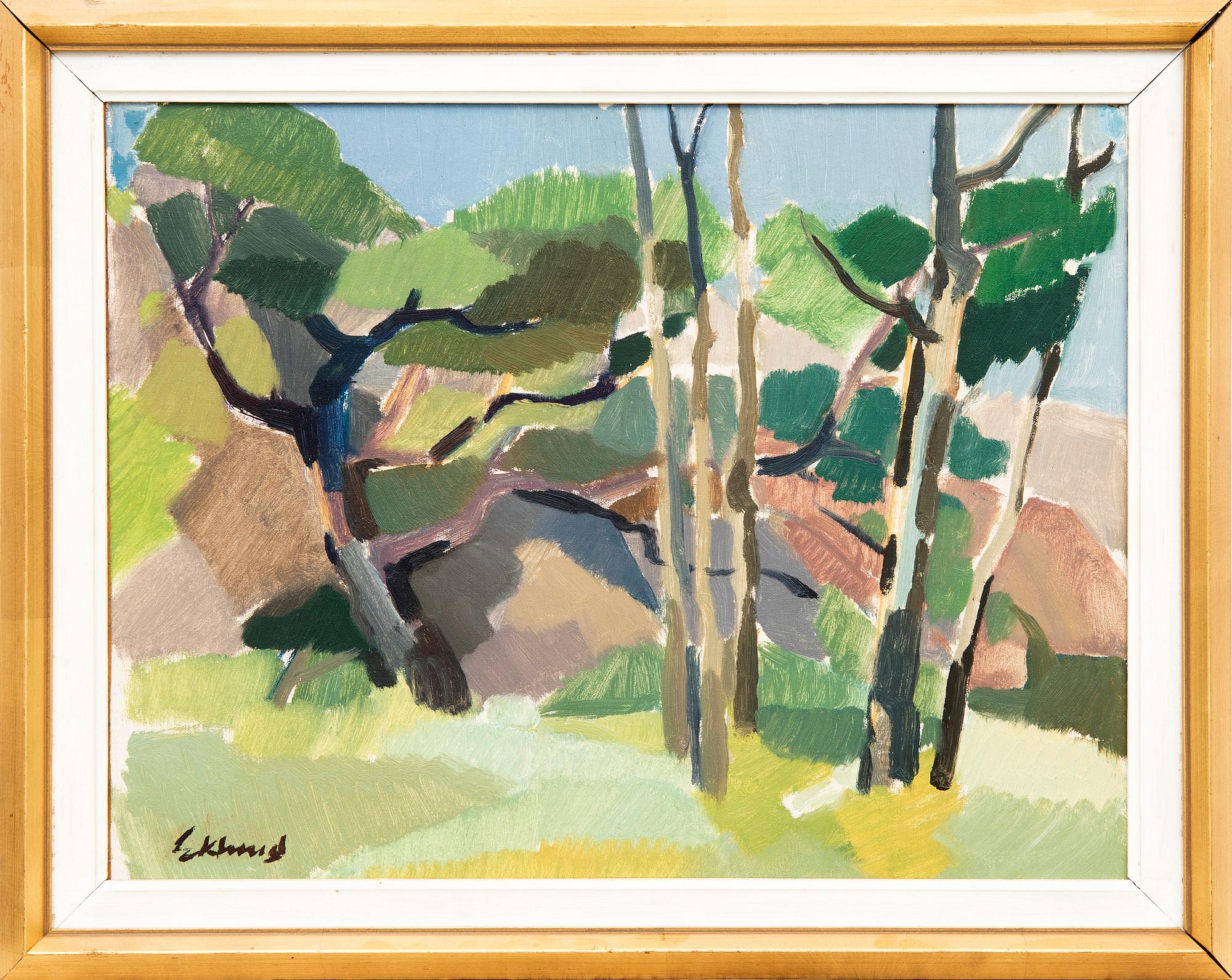 Bengt Eklund, oil on canvas laid panel signed.